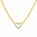 Hearts Necklace, 18K Gold Plated Steel