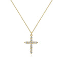 Cross Necklace, 18K Gold Plated Steel