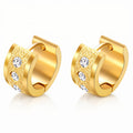 Earrings, 18K Gold Plated Steel