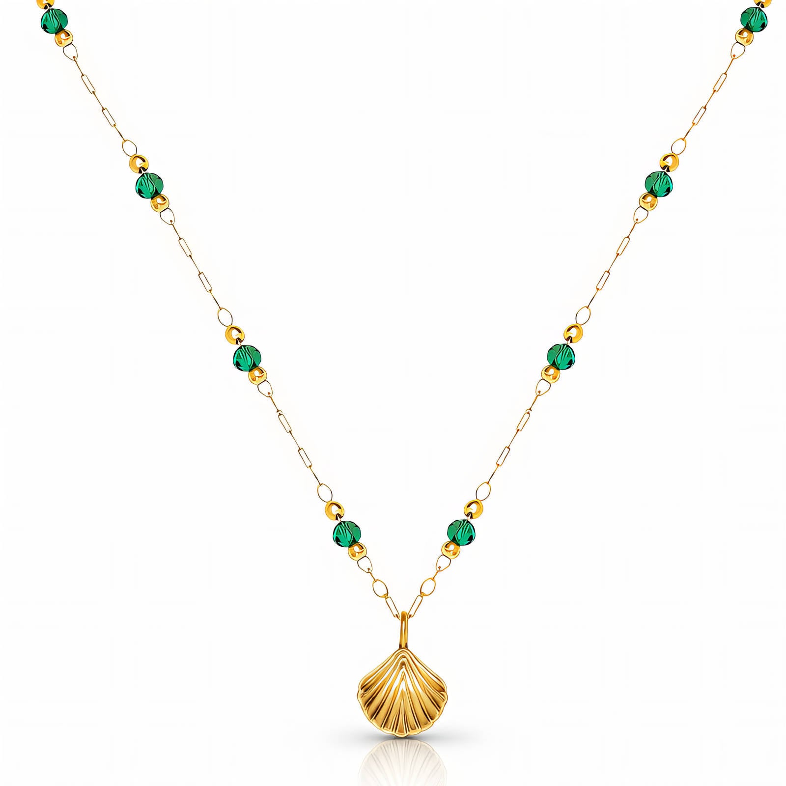 Necklace, 18K Gold Plated Steel