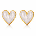 Hearts Earrings, 18K Gold Plated Steel