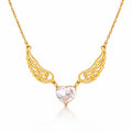 Heart Necklace, 18K Gold Plated Steel