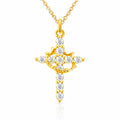 Crosse Necklace, 18K Gold Plated Steel